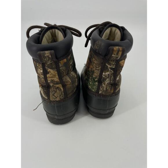 Magellan Camo Hunting Duck Boots Youth Size 4 Realtree Fishing Rain Mud Rubber - Picture 5 of 12